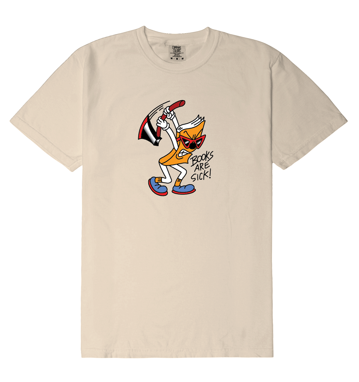 Axed Books are Sick T-Shirt (Ivory) IN STOCK